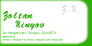 zoltan minyov business card